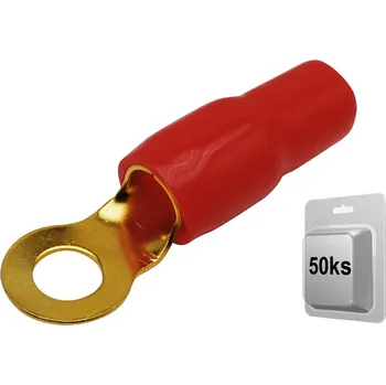 Kabelové oko Oko pro 20 mm² kabel / 8,4 mm otvor / 16,5 mm šířka / červené - 50 ks