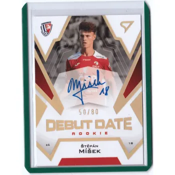 Sběratelská karetní hra 2023/24 SportZoo Fortuna Liga ŠTĚPÁN MÍŠEK Debut Date Rookie Auto Podpis Limit 80