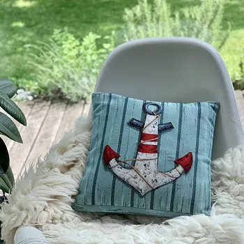 Dekorativní polštářek BYTEMA Gobelínový povlak na polštář KOTVA 45 x 45 cm