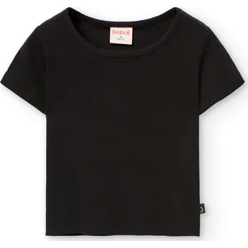Dívčí tričko Tričko s krátkým rukávem, černé, dívka, Boboli Velikosti: 152