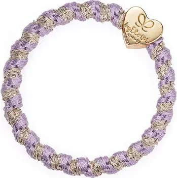 Gold Heart Woven Laveder