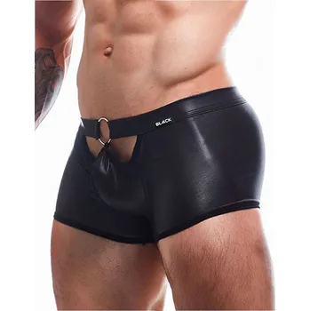 Pánské erotické prádlo Peekaboo pánské mini kalhoty s kroužkem – Černé Velikost: S