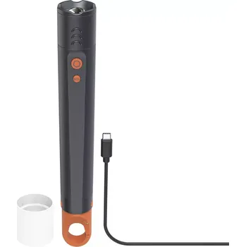 Svítilna Hama FLX1200-C, LED svítilna, nabíjecí, hliníková, 1200 lm/300 m, 4 režimy+SOS, IP44, zoom,karabinka