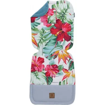 Přeprava dětí Vložka do kočárku prošívaný Velvet Květy nepál, zelená