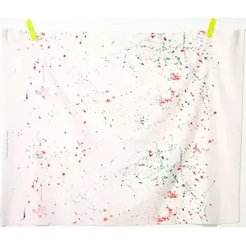 Japonská hedvábná látka FLOWERS BLOOM, bílá, sartor.cz