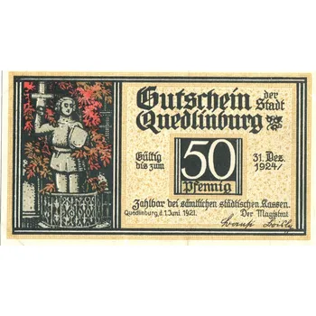 QUEDLINBURG. 50 Pfennig 1921. 2 ks