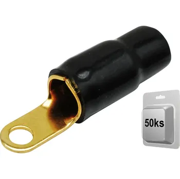 elektrický kabel Oko pro 35 mm² kabel / 6,4 mm otvor / 11 mm šířka / černé - 50 ks