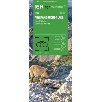 IGN mapa Auvergne - Rhône-Alpes - Massif Alpin - Vallée du Rhône 1:250 t.