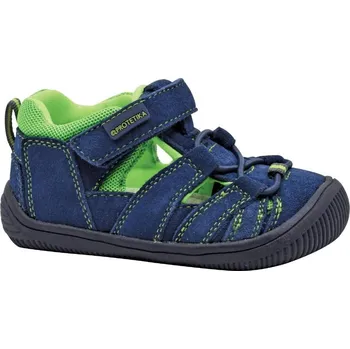 Chlapecké sandály Protetika kožené barefoot sandálky chlapecké KENDY navy velikost: 23