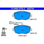 Sada brzdových destiček, kotoučová brzda ATE 13.0460-2724.2