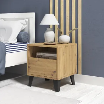 Noční stolek Noční stolek BOGAN se zásuvkou. Dub artisan