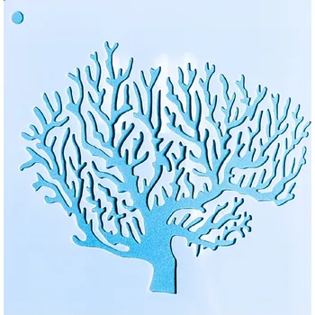 Plastová šablona, MOŘSKÝ SVĚT - ŘASA, 13x13 cm, 1 kus