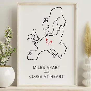 Plakát Plakát - Dálka nás nezastaví mapa Evropy