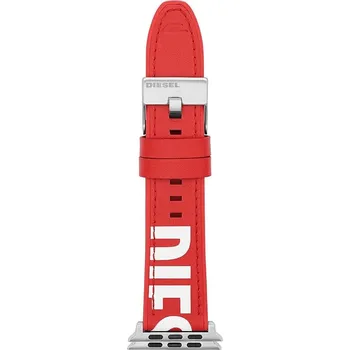 Řemínek na hodinky Diesel kožený řemínek pro Apple Watch 42/44/45/46/49mm Barva: Červená