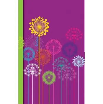 Blok Linkovaný blok s kapsou A6 - lamino - Kytky