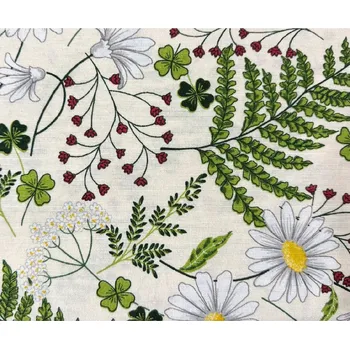 Oasa Bavlněná látka, panel 50x70 cm, LUČNÍ KYTKY