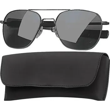 Módní doplněk Brýle pilotní AVIATOR 58mm ČERNÉ/KOUŘOVÉ