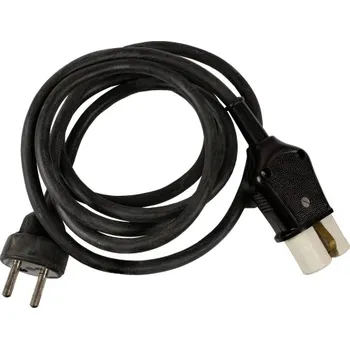 Napájecí kabel Kabel napájecí FLEXO ŠŇŮRA s porcelánovou zástrčkou 250V dlouhodobě skladované, dek. účely