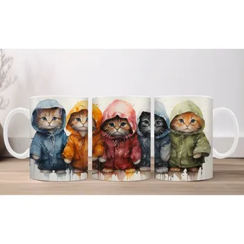 Hrnek 330ml, KOŤATA V PLÁŠTĚNCE, cena za 1 ks