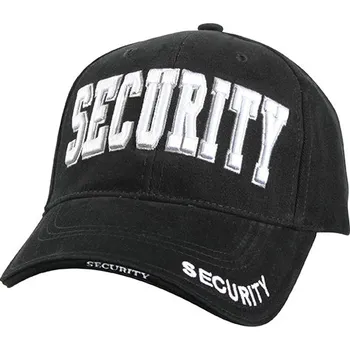 Čepice Čepice DELUXE SECURITY "bílý nápis" baseball ČERNÁ