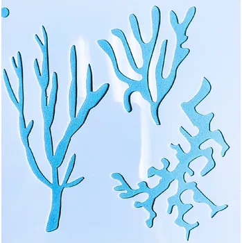 Plastová šablona, MOŘSKÝ SVĚT - ŘASY 1, 13x13 cm, 1 kus