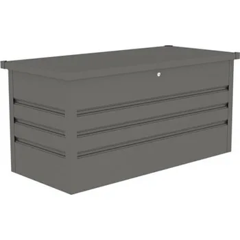 Zahradní úložný box G21 Plechový zahradní box Denver 400 l 132 x 61 x 62 cm metalická šedá