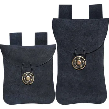 Karnevalový kostým Výprodej Semišový měšec na opasek s ozdobnou sponou, tmavě modrý - Outlet