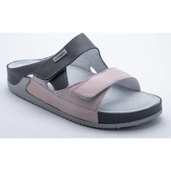 Dámská zdravotní obuv MEDISTYLE ZORA 7Z-J16/1-5/1 pantofel ŠEDO-RŮŽOVÝ, --- - 38