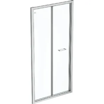 Sprchové dveře Ideal Standard Connect 2 - Skládací sprchové dveře 100 cm, silver bright/čiré sklo K9289EO