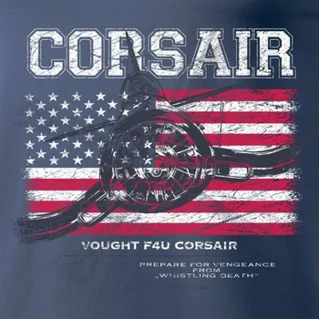 Pánské tričko Triko VOUGHT F4U CORSAIR MODRÉ, velikost L