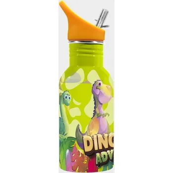 Termoska Water Revolution Dětská nerezová Termo láhev na pití Dinoland green Potravinářská nerezová ocel 18/8, 500 ml