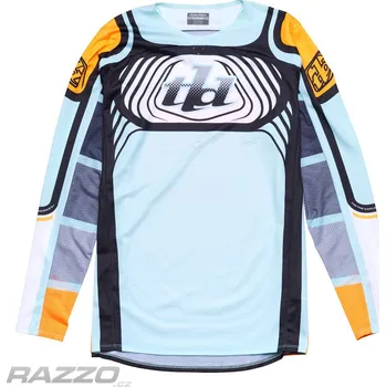cyklistický dres Pánský dres TroyLeeDesigns SE PRO Jersey Wavez Bleached Agua L
