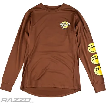 cyklistický dres Dres na kolo TroyLeeDesigns Ruckus Long Sleeve Ride Tee Wheelies Chocolate M