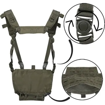 Sportovní střelba Vesta taktická lehká CHEST RIG s LASER panelem ZELENÁ