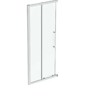 Sprchové dveře Ideal Standard i.Life - Posuvné sprchové dveře, dvoudílné, 90 cm, silver bright/čiré sklo T4856EO