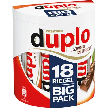 Čokoládová tyčinka duplo 18ks 327g