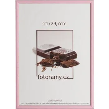 Rám na obraz Dřevěný fotorámeček DR0C7K 18x24 C7 růžový KARPEX