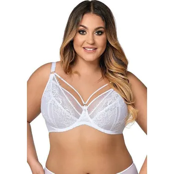Podprsenka Bílá krajková podprsenka Ava 1824 White Velikost: 65H