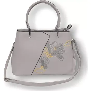 Kabelka Dámská šedá elegantní kabelka David Moda do ruky i na rameno O1465