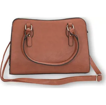 Kabelka Dámská hnědá elegantní kabelka David Moda do ruky i na rameno N1415