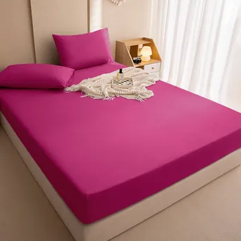 Prostěradlo Jednobarevné voděodolné prostěradlo v různých velikostech Rozměry: 200x220 cm, Barva: Vínová