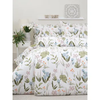 Povlečení Prodloužené krepové povlečení Renforcé - Carlotta bílá