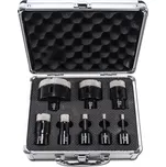 XTLINE Sada vykružovacích diamantových korunek 8 dílů | 6-68 mm, hliníkový box -: -