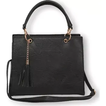 Kabelka Dámská černá elegantní kabelka Massimo do ruky i na rameno N1433