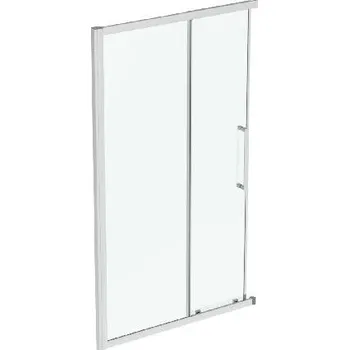 Sprchové dveře Ideal Standard i.Life - Posuvné sprchové dveře, dvoudílné, 140 cm, silver bright/čiré sklo T4860EO