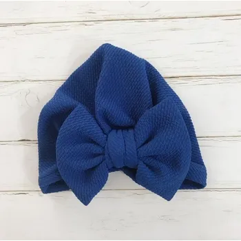 Čepice Dětská čepice s mašlí A2 tmavě modrá