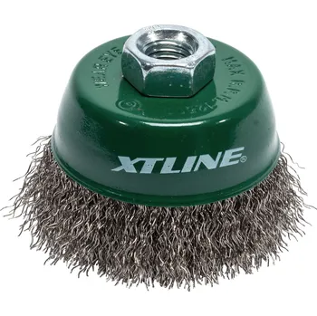 kartáč na vrtačku XTLINE Kartáč hrnkový vlnitý nerez M14 | 75 mm -: -