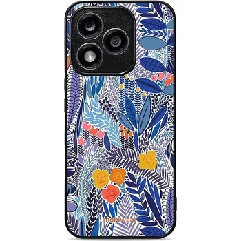 Pouzdro na mobilní telefon Mobiwear Glossy lesklý pro Honor 400 Lite - Modrá květena