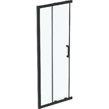 Sprchové dveře Ideal Standard Connect 2 - Posuvné sprchové dveře, dvoudílné, 90 cm, černá/čiré sklo K9261V3