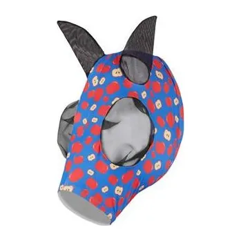 Koňská maska proti hmyzu Elastická maska Horze s potiskem jablek - vel. Shetty